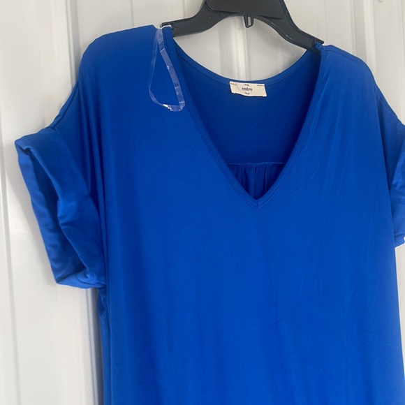 Entro Royal Blue Large Maxi Dress New v neckline - Picture 3 of 5